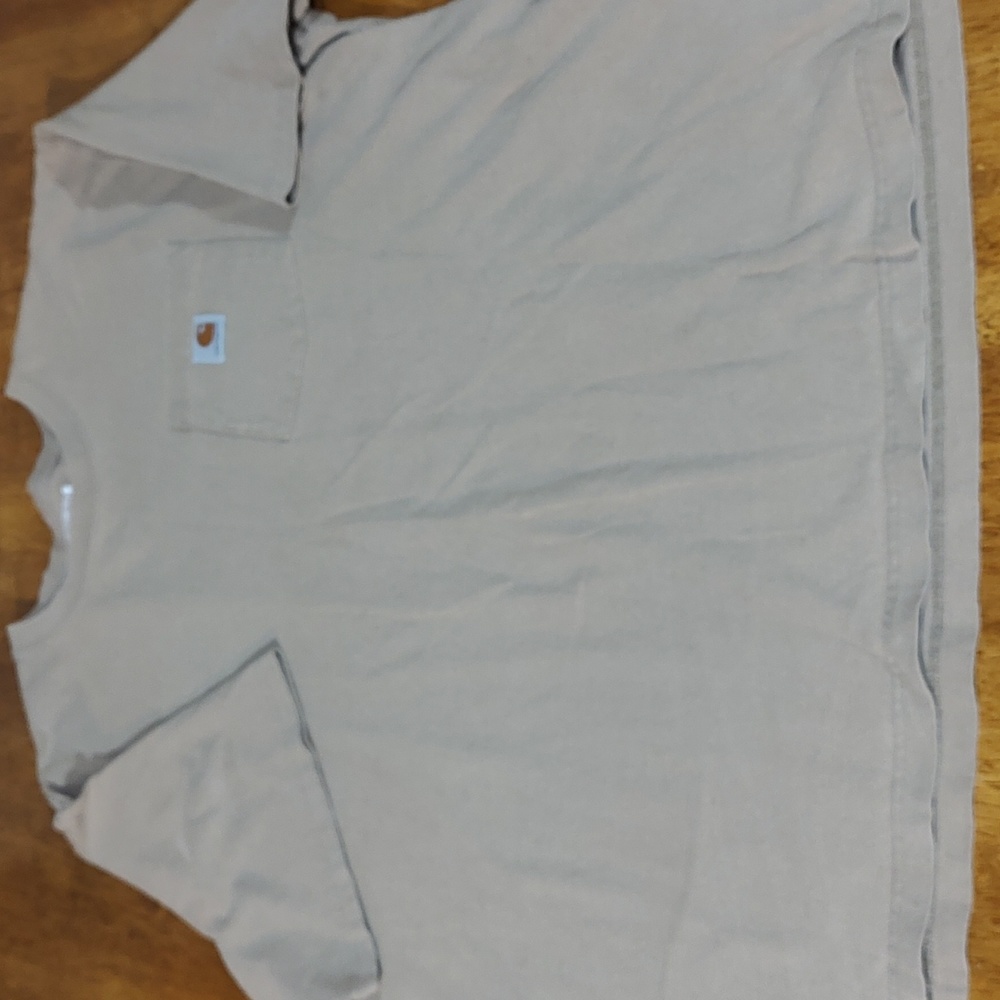 Men's Carhartt tan short sleeve extra large loose fit 100% cotton t-shirt